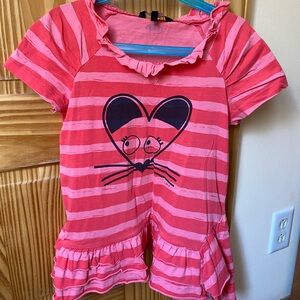 Little Marc Jacobs T-shirt size 10y striped, mouse shirt